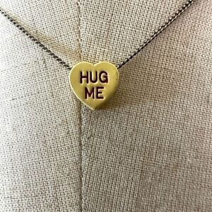 Hug Me yellow candy heart necklace